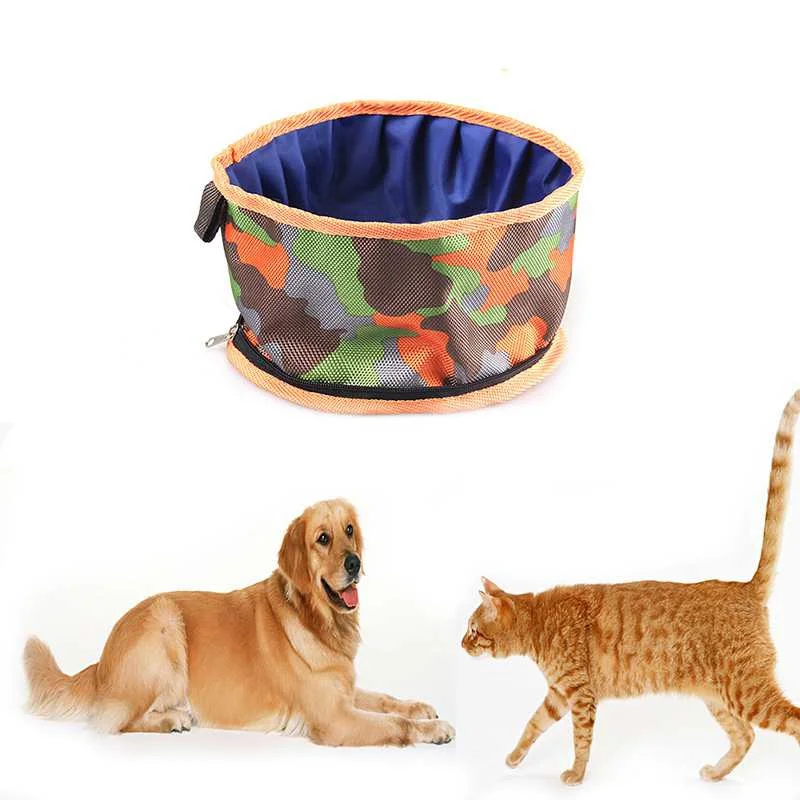 

Hot Collapsible Dog Cat Bowl Water Food Bowls For Dogs Cats Portable Pet Food Bowl