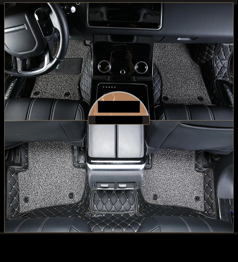 lsrtw2017 wire leather car floor mat for Range Rover Velar accessories rug carpet interior styling decoration - Название цвета: product picture 3