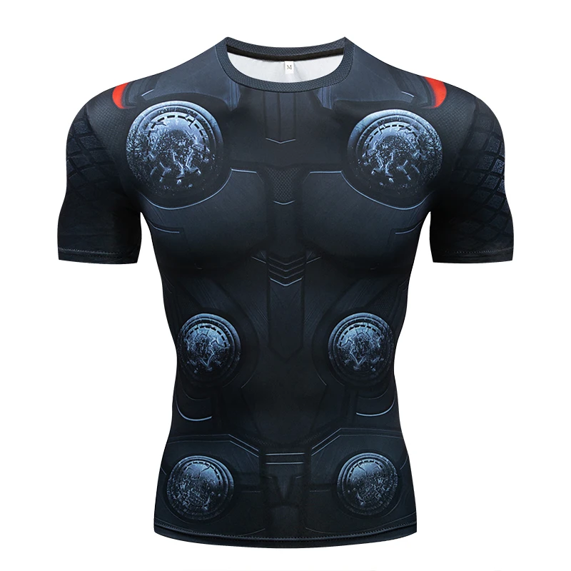 

Avengers 3 THOR 3D Printed T shirts Men Compression Shirt 2018 New Cosplay Costume Short Sleeve Tops For Men Black Friday Cloth