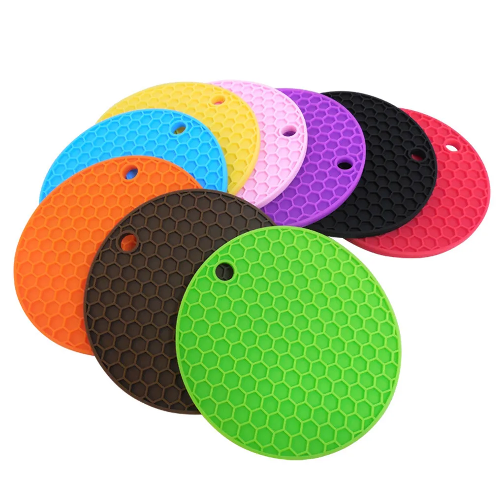 

Multifunctional Silicone Honeycomb Pad Silicone Foldable Non-slip Placemat Mat Manteles Individuales Tableware Bar Mat Hot Sales