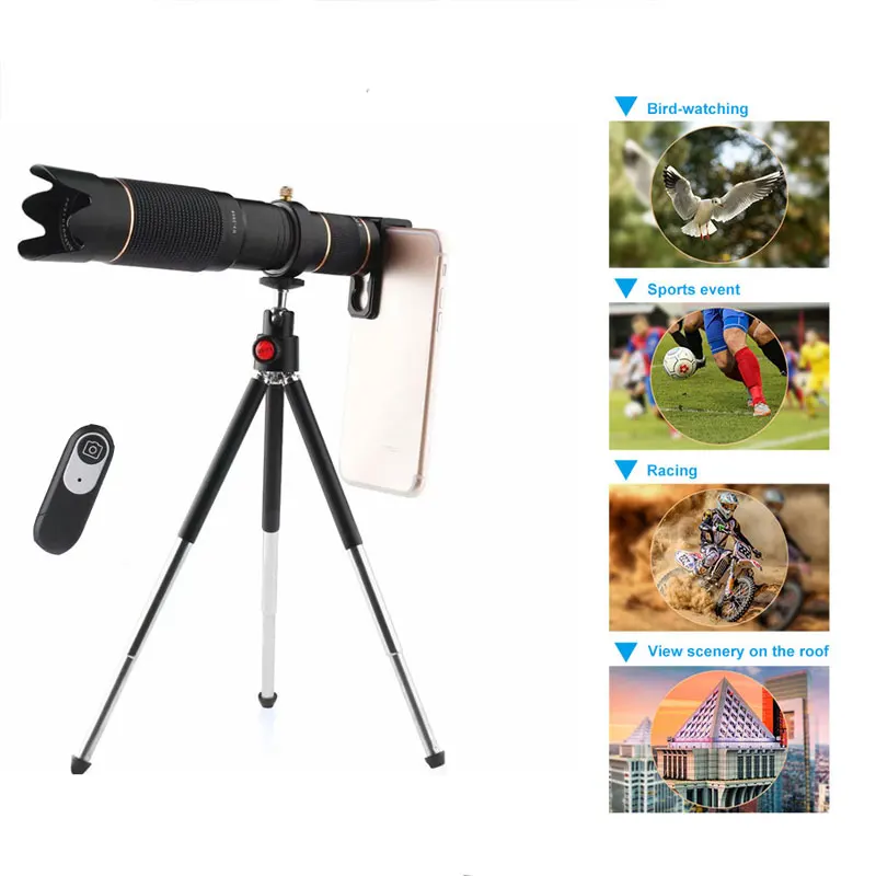 36X телеобъектив для телефона, объектив для камеры, Универсальный штатив для телефона с телеобъективом, модный дизайн, отличный телескоп, монокулер