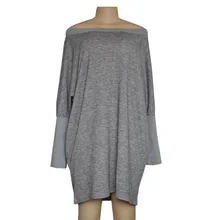 LE CELEBRE Batwing Sleeve Loose Dresses 2018 Spring Knitted Women Dresses Off Shoulder Casual Dress With