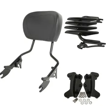 

Motorcycle Backrest Sissy Bar Luggage Rack W/Docking Kit For Harley Touring Road King Street Glide FLHX FLHR FLHT FLTR 09-13