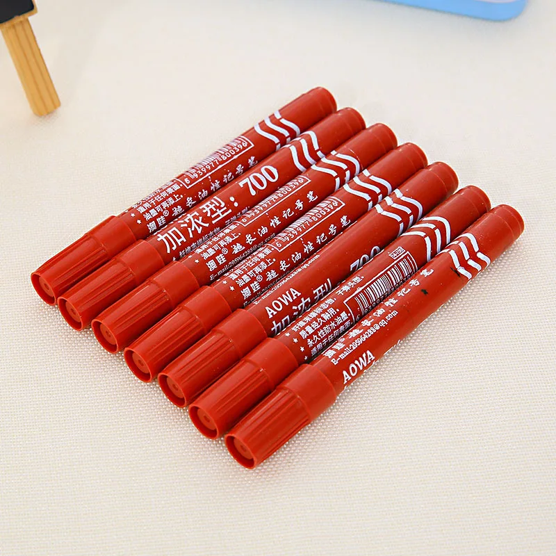 1 шт. классические черные красные синие пластиковые масляные водонепроницаемые перманентные маркеры для школы офисные принадлежности корейские канцелярские принадлежности для студентов