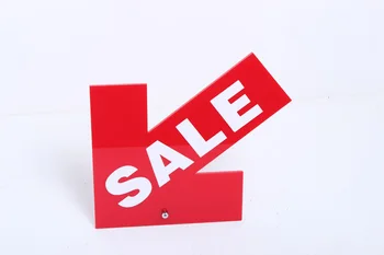 

Red Signboard Acrylic Store Shop Promotion Advertising Signage Table Desk Sign Sale Letter Stand Plate Customized Shelf Talker