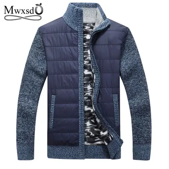

Mwxsd brand Euro size winter men sweater cardigan mens sweaters 2019 thick warm cashmere cardigan loose sweater plus size