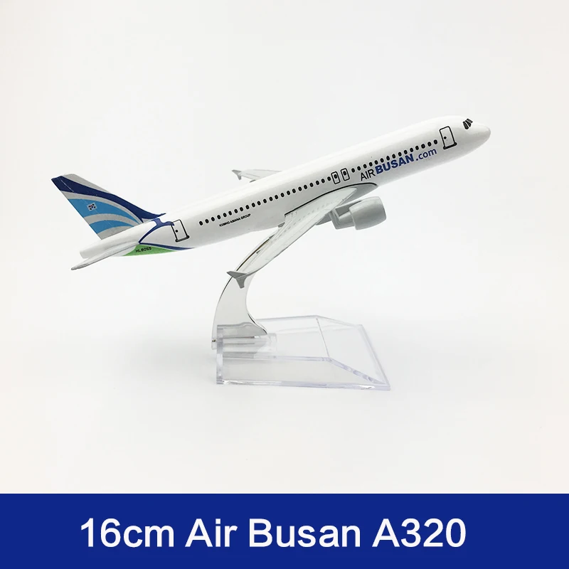 16cm Air Busan Airlines Airplane Model A320 Metal Diecast Aviation Model Korean Busan Airways Aircraft Model