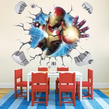 3D Наклейка на стену IRONMAN виниловая художественная домашняя спальня Марвел плакат Мстители Халк Тор