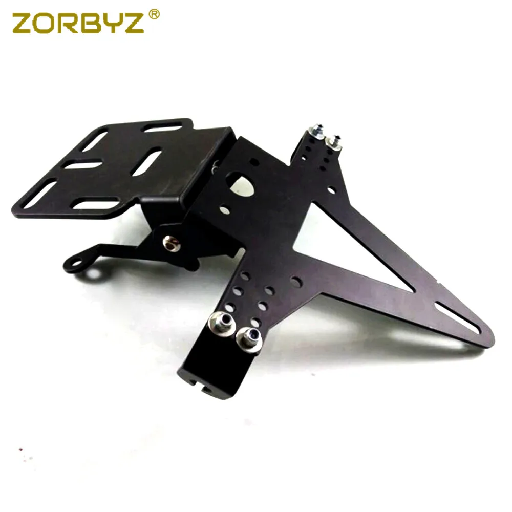 

ZORBYZ Motorcycle Black Rear Tail Light Mount License Plate Bracket Holder Universal