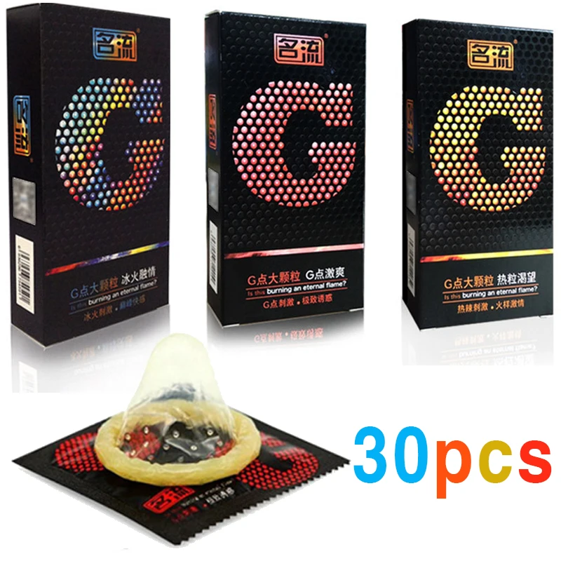 30 Pcs Top Quality G spot Condom Delay Ejaculation Male Big Particle G-point Penis Sleeve Sex Toys Adult Products for Man |