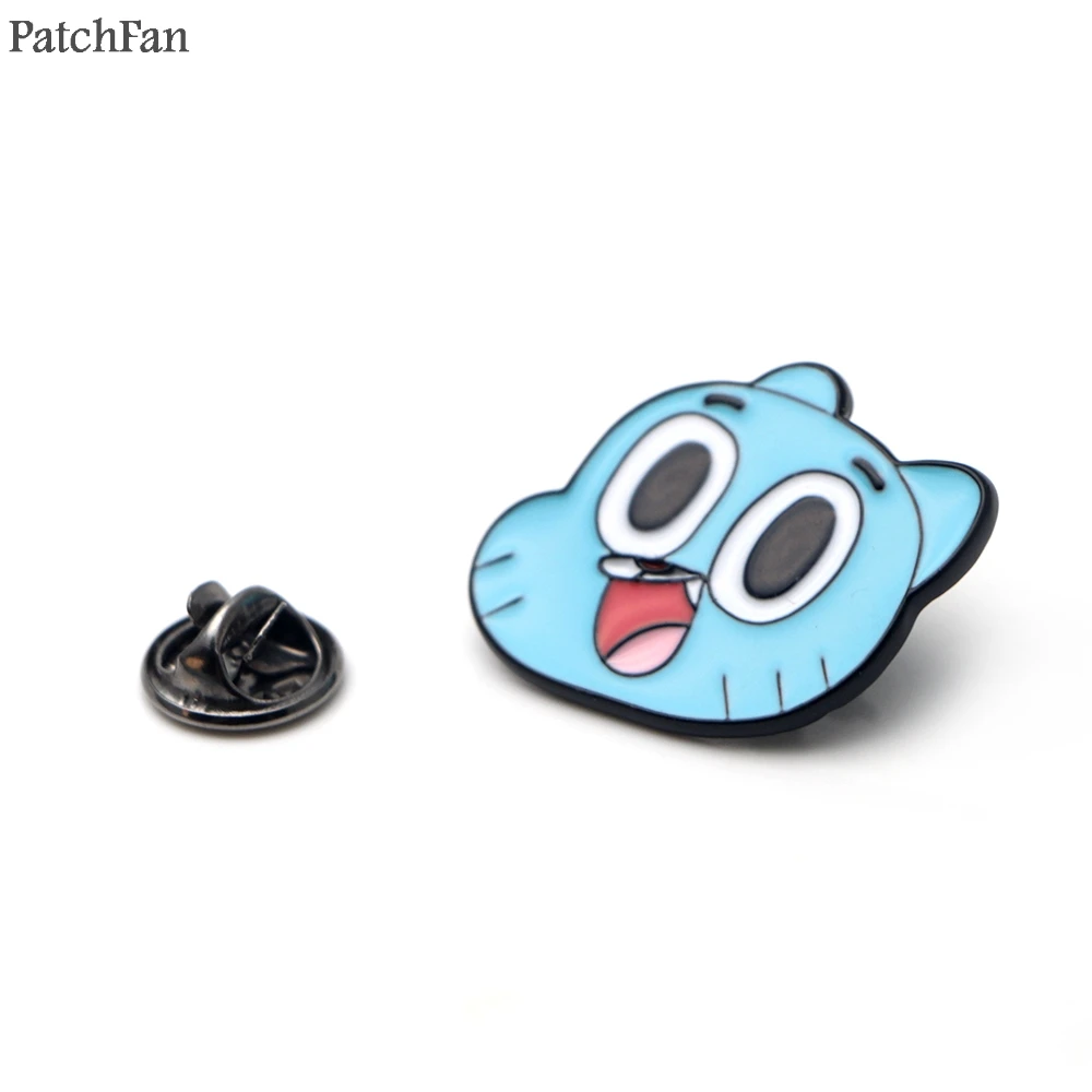 Patchfan удивительный мир Gumball эмалированные булавки трендовая медаль para рюкзак рубашка Броши Одежда Значки для мужчин и женщин A0909