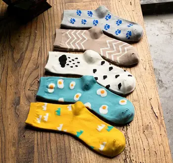 

120pairs/lot cute animal paw/fried egg/striped/rain cloud sock
