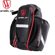 WHEEL UP 2 Pockets Bike Bag With Lid MTB Road Bicycle Cycling Seat Post Saddle Bike Bags Bike Accessories For Water Bottle
