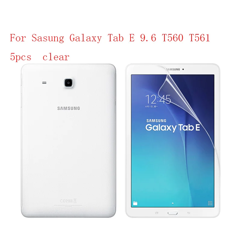 

Transparent Ultra Thin Anti-scratch Protective Film Guard Screen Protector For Samsung Tab E 9.6 T560 T561 5pcs in 1 package