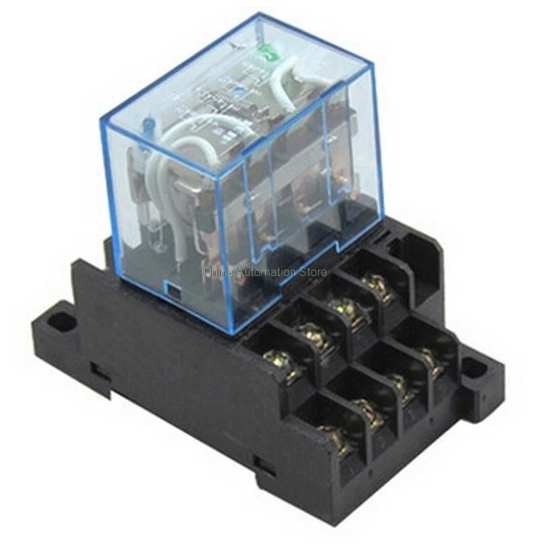 

LY4NJ HH64P DC24V 14PIN 10A Power Relay Coil 4PDT With PTF14A Socket Base