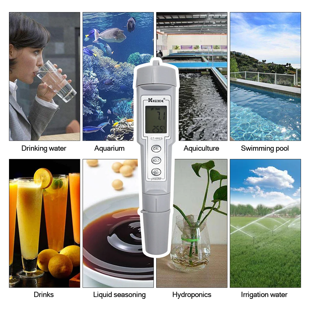 Мини 2 в 1 Аквариум PH и ОВП-метр монитор рН-метр качество воды диагностический инструмент