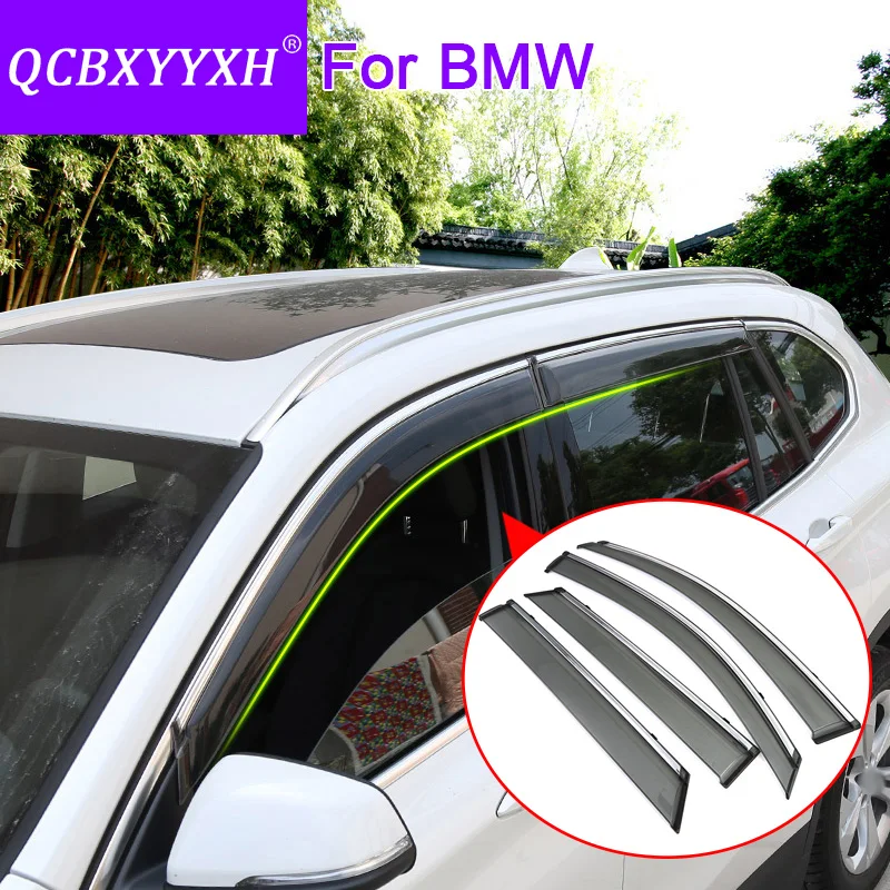 US $149.99 QCBXYYXH Car Styling Awnings Shelters 4pcslot Window Visors For BMW X1 X3 X5 X6 Sun Rain Shield Stickers Covers