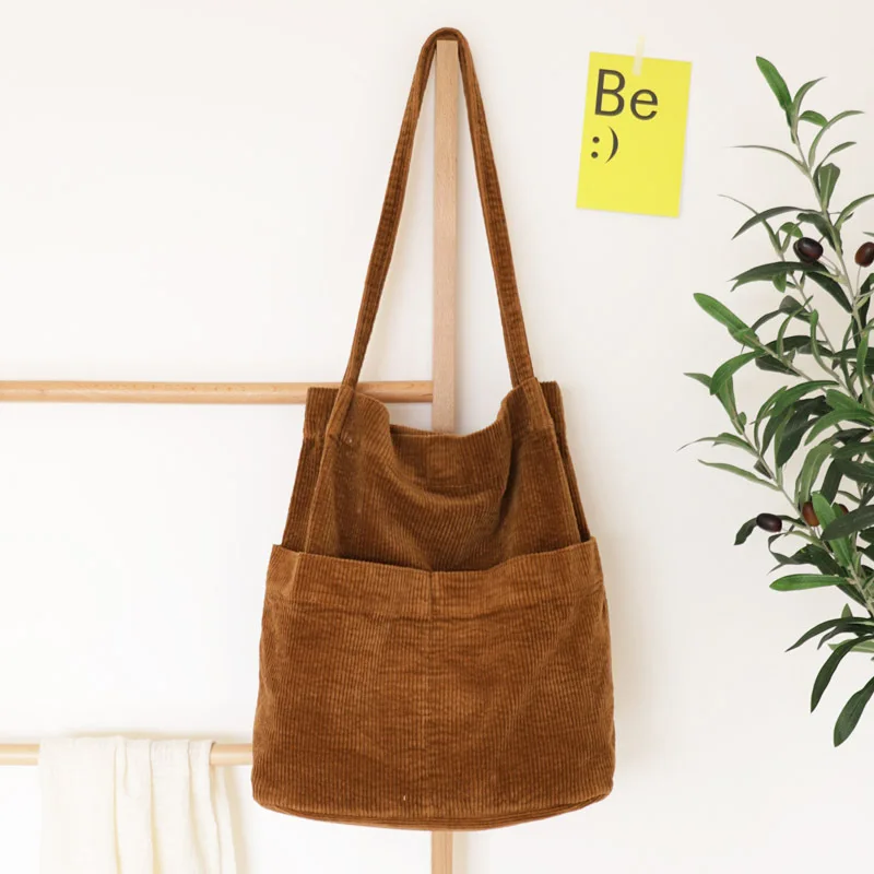 

High Quality Casual Slouch Bag Female Korean Style Fashion Harajuku Daily Teenager Fabric Casual Leisure Handle Handbag Bag