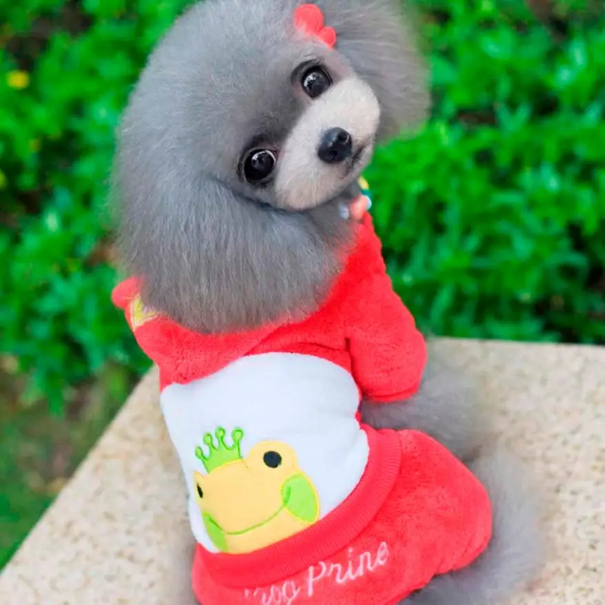 Transer собачья одежда собаки рубашка Pet Puppy четыре ноги пальто одежда Зимний теплый костюм-свитер 4,10