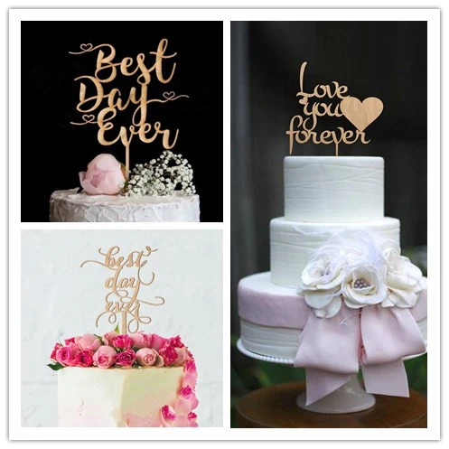 Wedding Gift, “Best Day Ever”, Wedding Cake Topper Bride and Groom