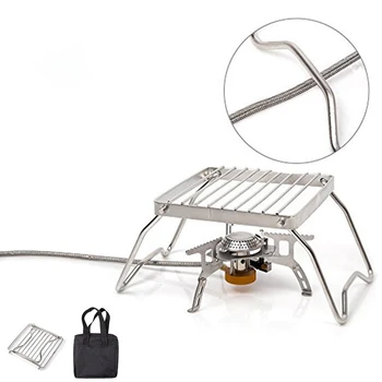 

6.3'' Foldable Stainless Steel BBQ Grilling Rack Stainless steel BBQ Skewers Picnic Barbecue Cooking Tool
