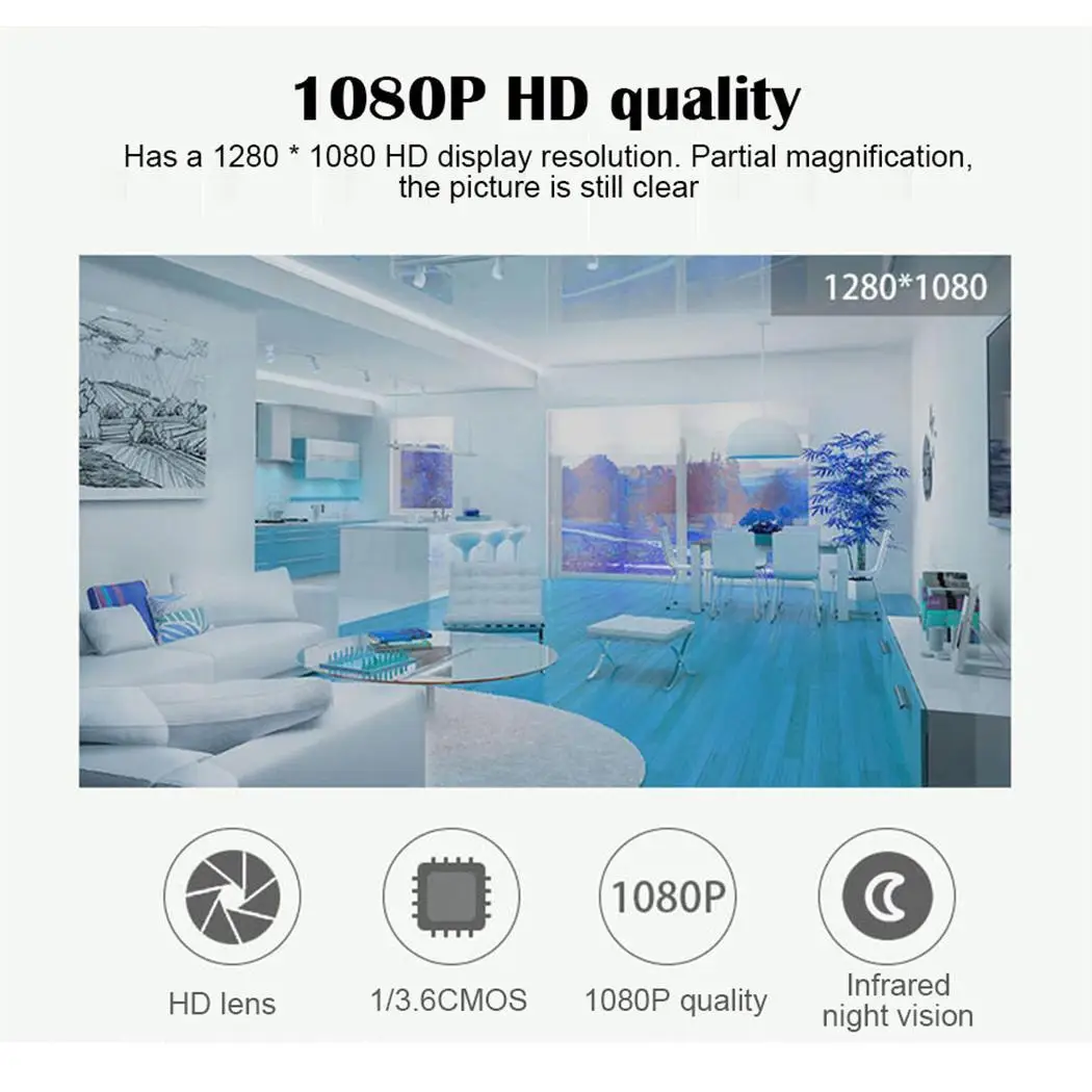 По уходу за ребенком, Wi-Fi, PowerLite Home 1080 P контроль по мобильному телефону инфракрасный Сенсор сигнализации Беспроводной IP66 10 м Камера 2,4(мм