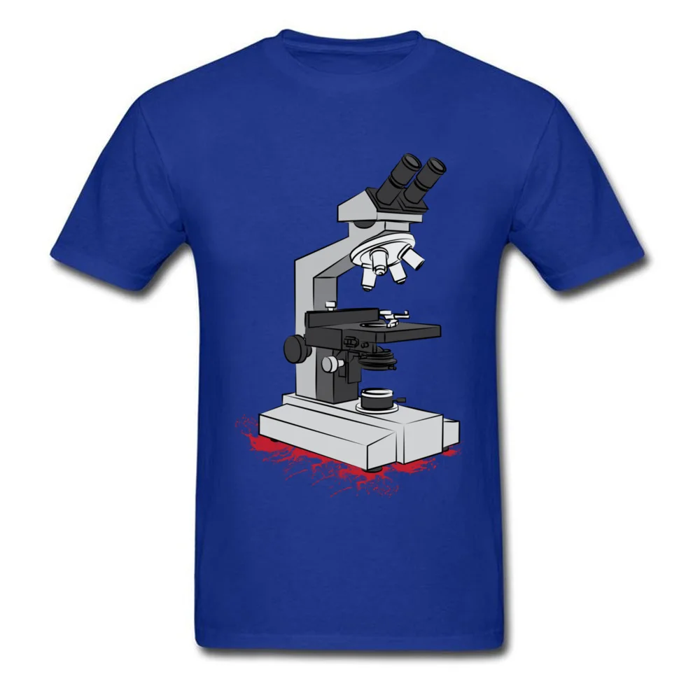 Optical microscope O Neck T Shirts Summer Tops Shirt Short Sleeve Hip Hop Cotton Geek Tee Shirts Unique Boy Top Quality Optical microscope blue