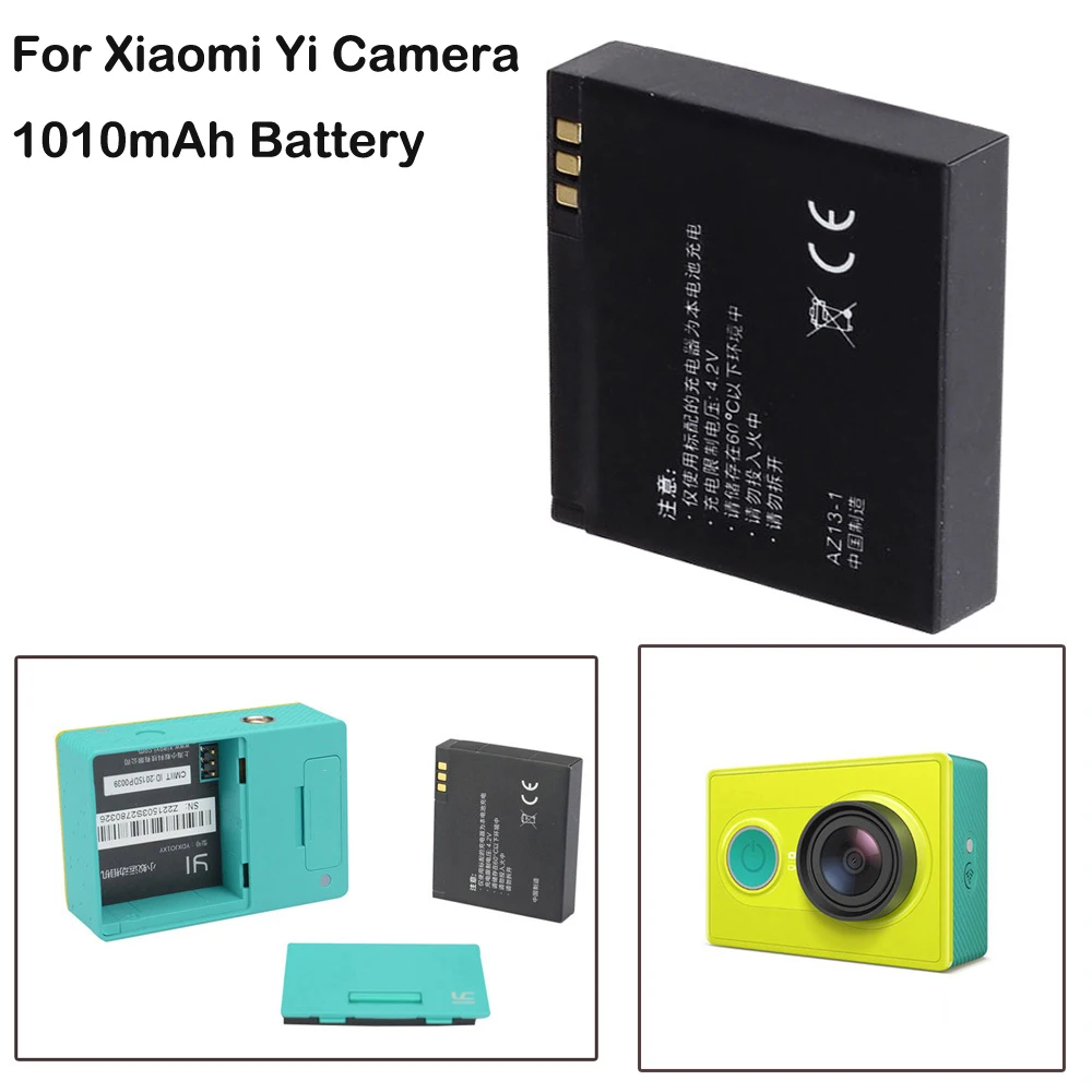 

1010mAh 3.7V Xiao mi yi xiaoyi battery AZ13-1 Li-ion battery For xiaomi yi xiaoyi Action camera accessories