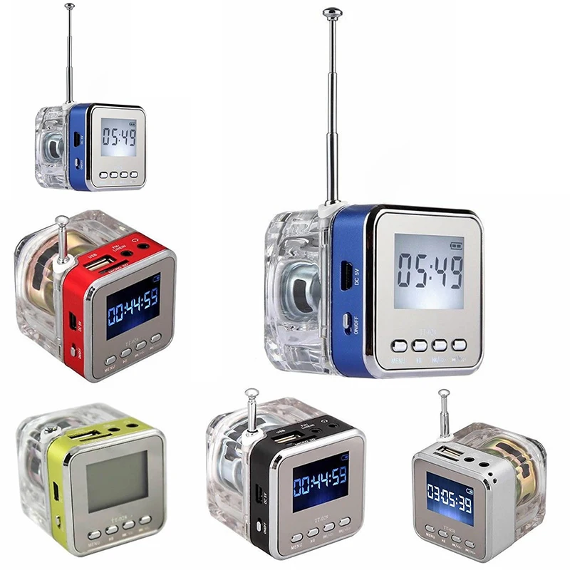 Портативный мини lcd HiFi MP3/4 музыкальный плеер USB диск Micro SD/TF FM радио динамик Музыка Аудио USB кабель динамик Rechargeble/DC5V