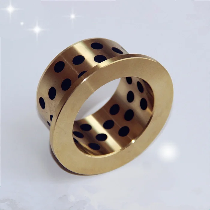 

oil-free bearing 35mmx45mmx20mm circular flange copper bush JFB solid lubricant embedded graphite sleeve