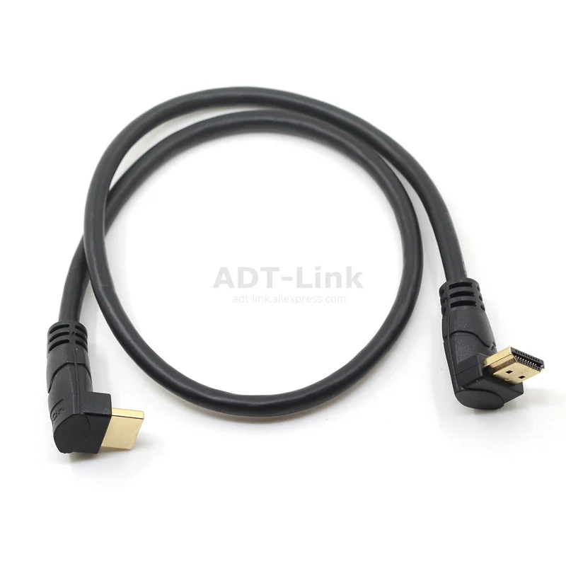 HDMI 2,0 локтевой кабель 4 K * 2 K @ 60 HZ HDMI 2,0 V мужской вниз или под углом к HDMI v2.0 мужской вверх и вниз угол кабеля 30 см 60 см 1,8 м 1ft 2ft