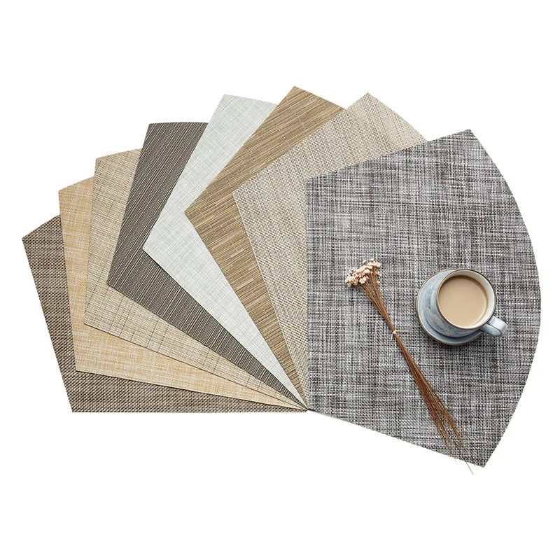Us 11 54 19 Off Pack Of 4pcs Table Placemats Pvc Mats Heat Insulated Pad Dinner Decor Fan Shaped Design 45x30cm In Pads From Home Us 11 54 19 Off Pack Of 4pcs Table Placemats Pvc Mats Heat Insulated Pad Dinner Decor Fan Shaped Design 45x30cm In Pads From Home
