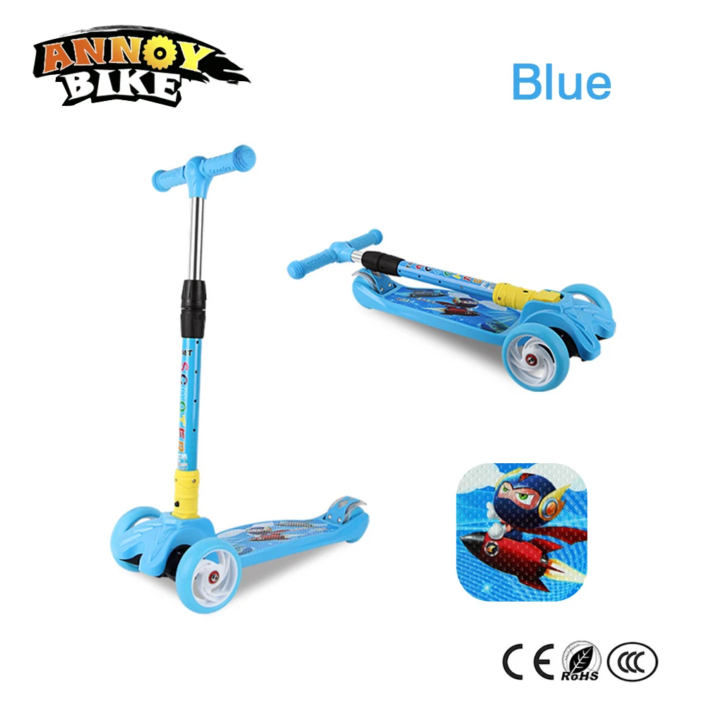 Children Kick Scooter Baby Foldable 3 Wheels LED Outdoor Sport 4-12 Years Old Adjustable Height Triciclo Bikes Toys Gift For Kid