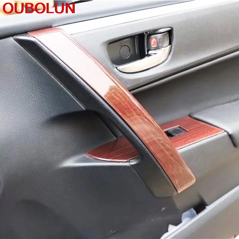 OUBOLUN деревянная краска Авто внутренние аксессуары отделка дверной ручки для Toyota