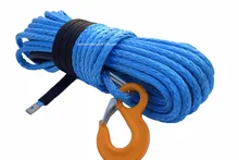 Blue 12mm*30m Kevlar Winch Cable,Synthetic Winch Rope,Winch Rope Extension,Recovery Rope 9500lbs12v 24v portable copper core motor winch power recovery winch cable puller winch kit atv winch trailer truck truck