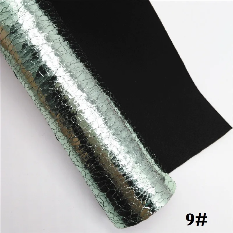 Glitterwishcome 21X29 см A4 Размер металлик искусственная кожа ткань, трещины Синтетическая кожа ткань листы, из искусственной кожи для бантов, GM447A - Цвет: 9