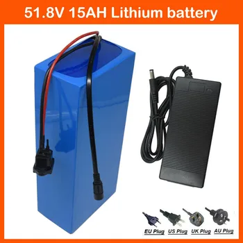 

1000W 52V 15AH lithium Electric bike Bicycle battery 14S 51.8V EBike motorcycle 18650 batteries 58.8V 2A charger