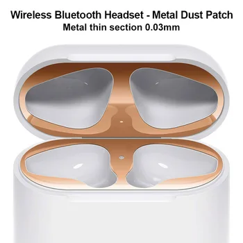 

Dust Guard Gold Plating Protection Sticker Cover Metal Plate for Airpods New Arrival