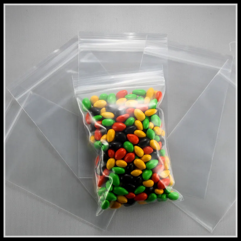 500pcs/lot Cellophane bags,food packaging,transparent zip lock bag