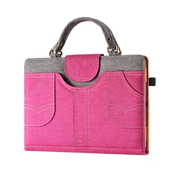 

Luxury Handbag Denim Leather Case for iPad Pro 9.7" New Case Fashion Shoulder Bags Wallet Stand Smart Cover for Apple iPad Pro