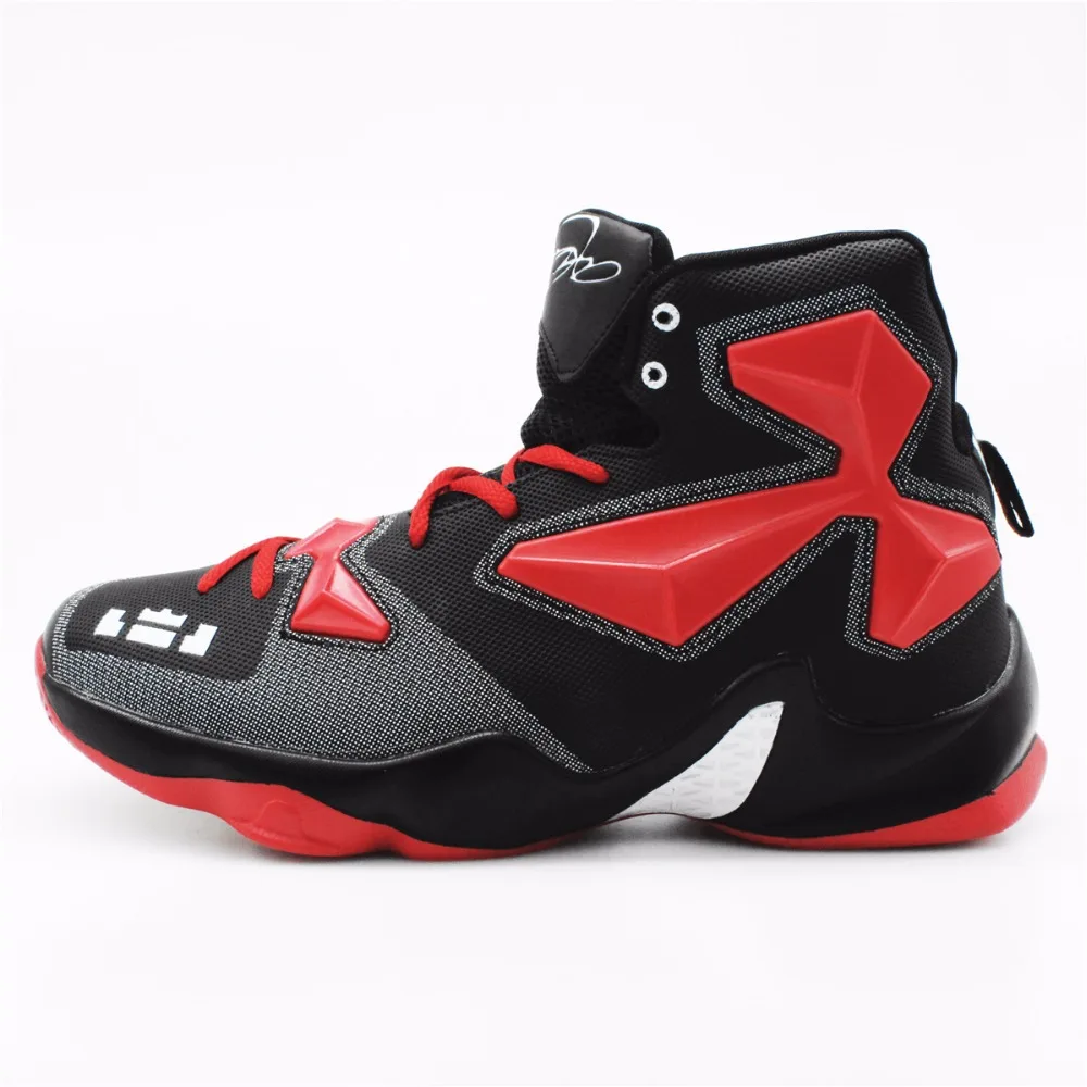 2016 Men's High Quality Sneakers Red Black and White Basketball Boots Indoor Basketball Shoes #FBS2000R