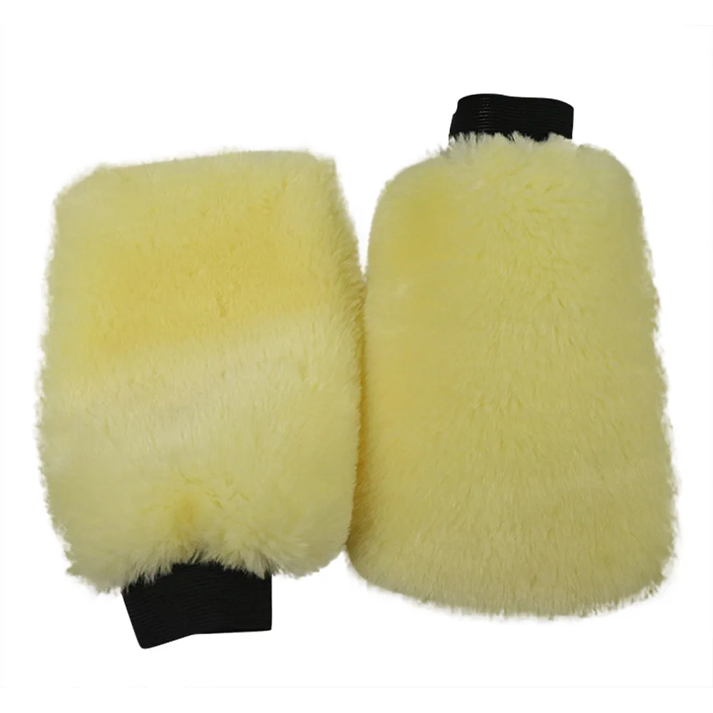 Microfiber Plush Mitt Car Wash Mitten Washing Glove Cleaning Brush Tool HI