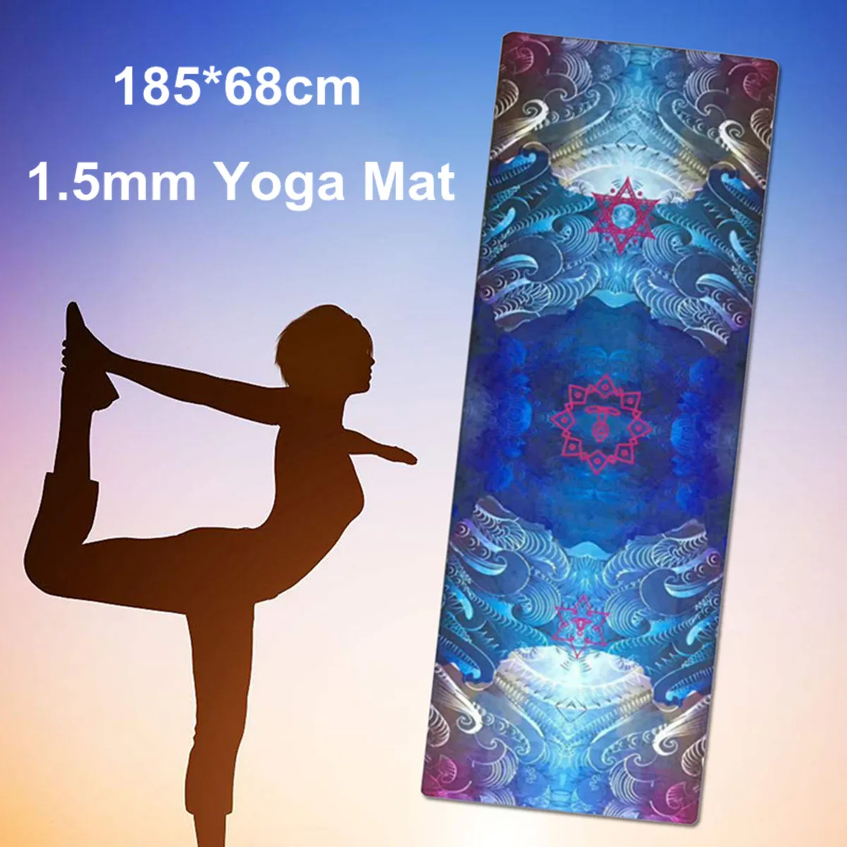 

Natural Rubber Folding Yoga Mat Pad Woman Pilates Slimming Exercise Pad Fitness Gymnastics Non Slip Mats Body Building Yoga Mat
