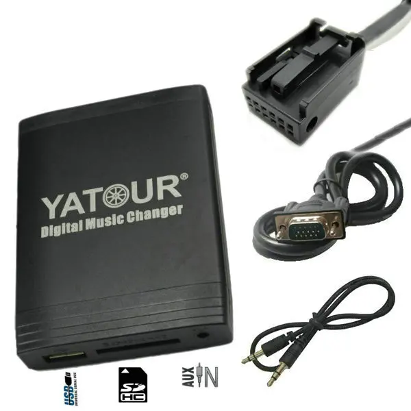 

YTM06 Digital CD changer Can-bus RD4 fits Peugeot Citroen car audio MP3 USB SD AUX adapter music interface player