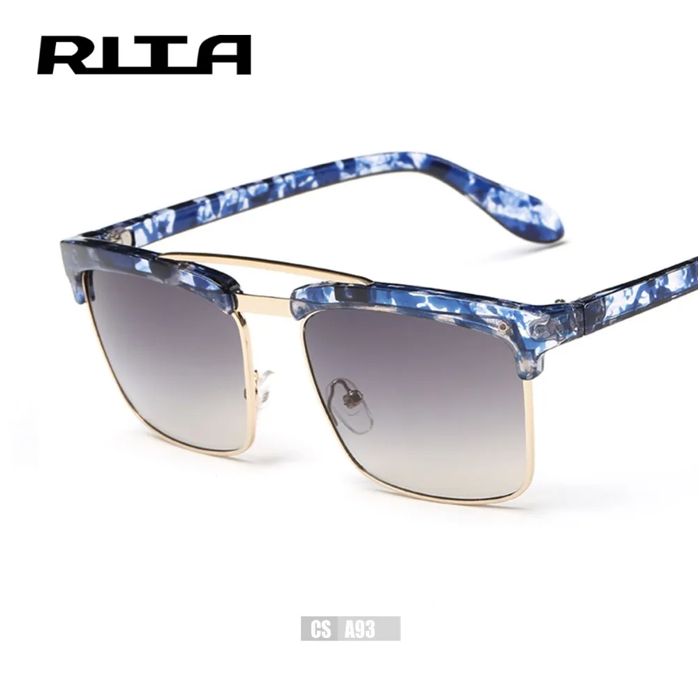 2017 new рита женщины мужчины половина rim солнцезащитные очки uv400 металлические