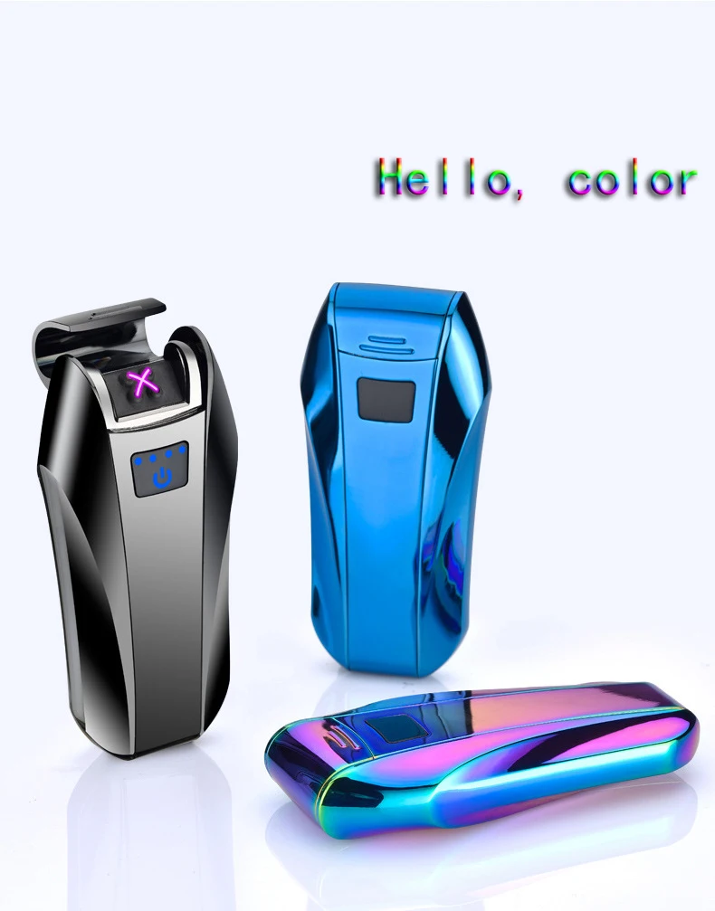 Pаспродажа USB Зажигалка двойная дуга ветрозащитная беспламенная Электронная зажигалка Прикуриватель плазменная зажигалка