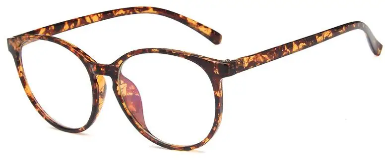 Женские очки оправа для очков мужская оправа винтажные круглые прозрачные линзы очки Оптическая оправа для очков - Цвет оправы: tea flower
