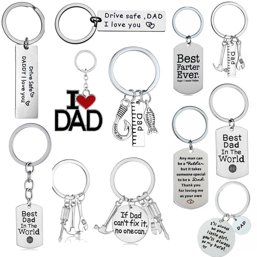 Gifts Dad Father Birthday Papa Daddy Keychain Key Chain Jewelry Men Him Grandad Gifts Dad Father Birthday Papa Daddy Keychain Key Chain Jewelry Men Him Grandad
