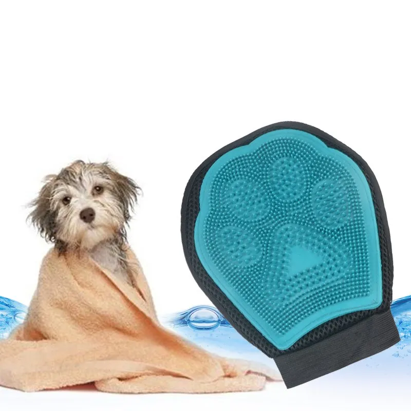 Pet Rubber Deshedding Brush Glove For Pet Cleaning Massage Grooming Comb Hair Cleaning Brush