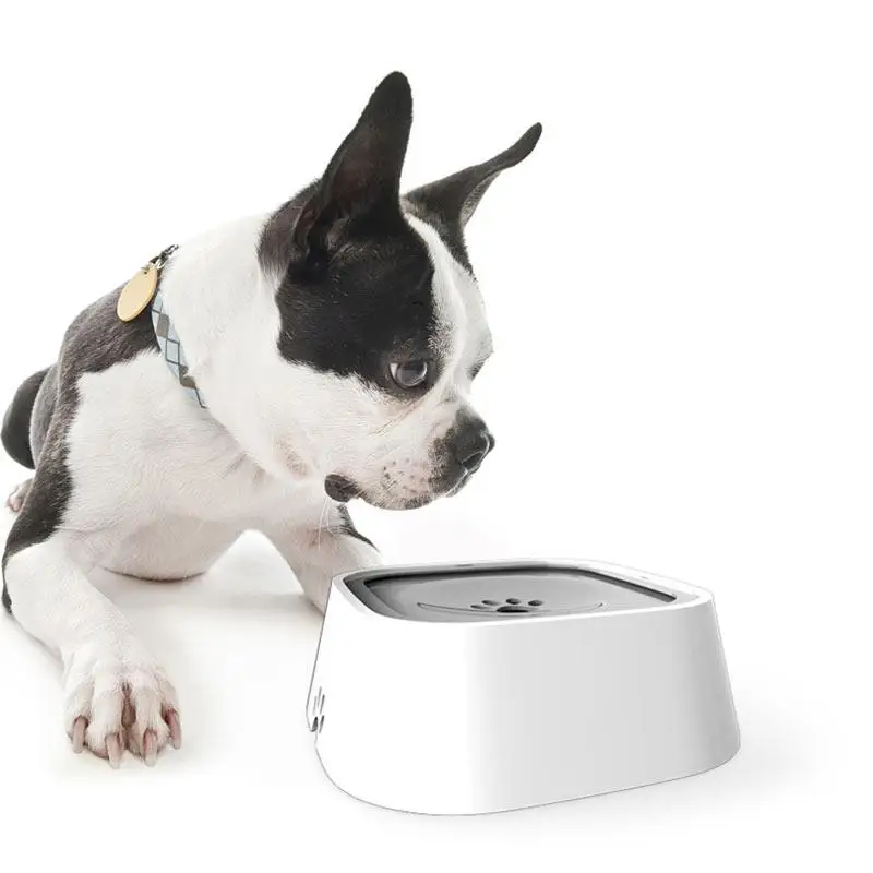 

1.5L Pet Dog Bowls Floating Not Wetting Mouth Anti-Spill Cat Bowl Non-Spill Drinking Water Feeder Plastic Dog Bowl 2019 New